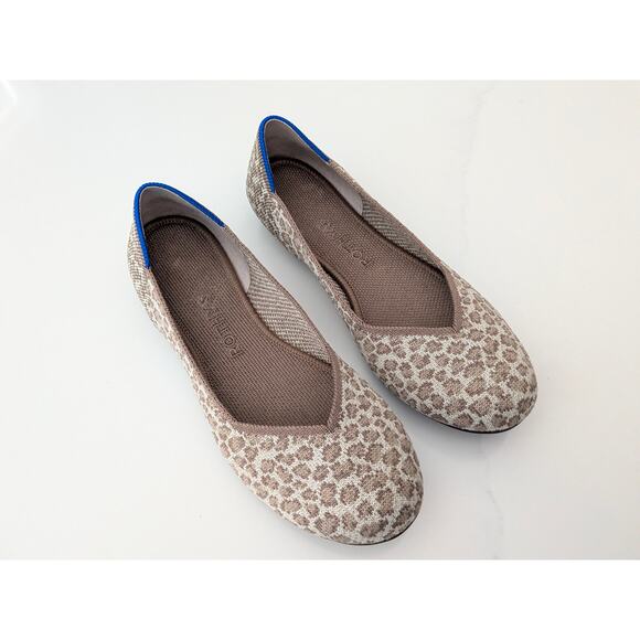 Rothy’s The Flat Women’s Shoes Driftwood Spot Size 6 Round Toe Washable Knit - Picture 1 of 9